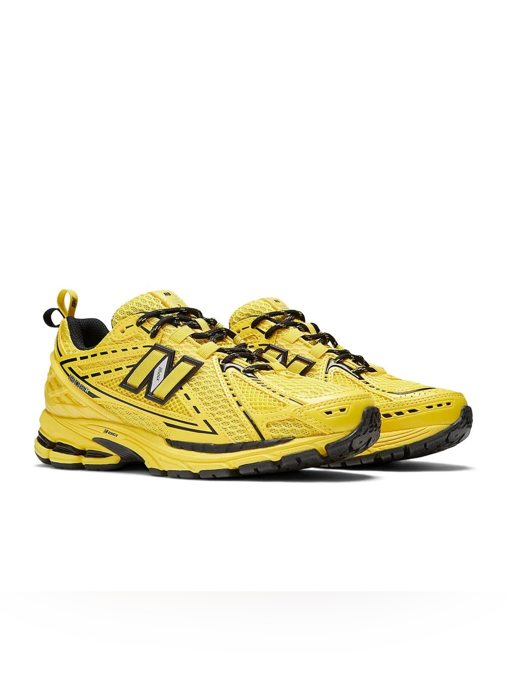 New Balance mens Yellow and Black Athletic Sneakers - Picture 2 of 6